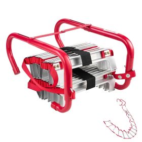 Fire Escape Ladder, 2-Story 13FT Retractable Emergency Fire Ladder, Lightweight Aluminum Alloy Safety Escape Ladders with Sturdy Polyester Strap
