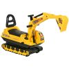 Kids Excavator Toy with Rotatable Digging and Storage Bucket, Kids Ride-on Construction Car for 3-8 Years Old, Yellow & Black