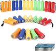30-Pack Small Mini Flashlight Set, 5 Colors, 9-LED Handheld Flashlight with Lanyard