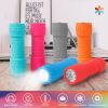 9-LED Flashlight 6-Pack Impact Handheld Torch Assorted Colors with Lanyard 3AAA Battery Included (Hurricane Supplies, Camping, Hiking, Emergency