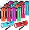 12 Pcs Mini Flashlights Bulk, Bright Aluminum Handheld Flash Lights with Lanyard
