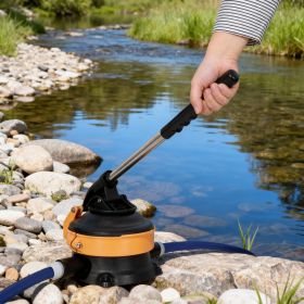 Manual Hand Water Pump with Stainless Steel Lever, Stainless Steel Lever Manual Water Pump, Heavy Duty Non Electric Well Pump for Garden Irrigati