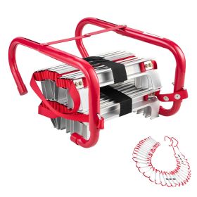 Fire Escape Ladder, 5-6 Story 50FT Retractable Emergency Fire Ladder, Lightweight Aluminum Alloy Safety Escape Ladders with Sturdy Polyester Stra