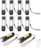 10 Pack LED Rechargeable Flashlight, Super Bright Small Mini Camping Flashlights Zoomable Beam