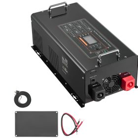 Pure Sine Wave Inverter Charger, 6000 Watt, DC 48V to AC 120V Power Inverter with LCD Display, Remote Control