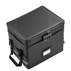 Fireproof Document Box, 1832 Fahrenheit Heat Insulated Fireproof & Waterproof Box with Lock, Portable Two-Layer File Storage Organizer Home Trave