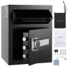 1.7 Cub Depository Safe, Deposit Safe with Drop Slot, Electronic Code Lock and 2 Emergency Keys