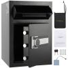 2.5 Cub Depository Safe, Deposit Safe with Drop Slot, Electronic Code Lock and 2 Emergency Keys