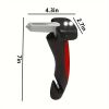 Disability Aid| Portable LED Car Door Assist Handle for Elderly & Disabled - High-Quality Aluminum, Black with Red Grip