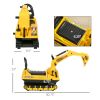Kids Excavator Toy with Rotatable Digging and Storage Bucket, Kids Ride-on Construction Car for 3-8 Years Old, Yellow & Black