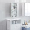 Lockable Medicine Cabinet 12"x24", 4 Tier, Stainless Steel, Bathroom Wall Box with Shelves