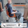 EMS Stair Chair, 350 lbs Load Capacity, Foldable Aluminum Emergency Stair Climbing Wheelchair with 2 Wheels