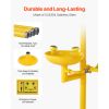 Emergency Shower Eye Wash Station, 34.25 x 15.75 x 91.73 Inch 304 Stainless Steel Eyewash and Shower Combination