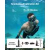 Mini Scuba Tank, 1L Portable Diving Tank for Underwater Breathing, Reusable Lung Diving Cylinder up to 20 Minutes Dive Time