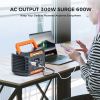 Portable Power Station 300W&Foldable Solar Panel, Li-Ion Battery Bank With AC/USB/DC Outputs