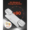 6 Pack Emergency Lights for Business, with Battery Backup, Commercial LED Emergency Exit Lighting Fixtures, AC 120/277V
