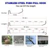 Long distance tools outdoor steel wheel puller truck fifth push pull hook 1 piece