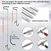 26Pcs Portable Automotive Tool Kit, Stainless Steel 5th Wheel Pin Puller with 59 Inch J-Hook and Pull Hook