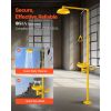 Emergency Shower Eye Wash Station, 34.25 x 15.75 x 91.73 Inch 304 Stainless Steel Eyewash and Shower Combination