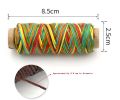 150D 0.8MM Leather Sewing Waxed Thread Flat Waxed Thread 2pcs[Dark Brown]