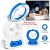 Desk Cooling Fan w/180°Adjustable LED Lamp Baby Stroller Fan Emergency Flashlight Torch for Household Camping Traveling