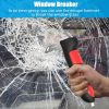 Disability Aid| Portable LED Car Door Assist Handle for Elderly & Disabled - High-Quality Aluminum, Black with Red Grip