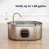 246 oz./7L Stainless Steel Cat Water Fountain with Filters, Ultra-Quiet Pump, for Cats, Dogs & Multi-Pet Homes