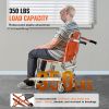 EMS Stair Chair, 350 lbs Load Capacity, Foldable Aluminum Emergency Stair Climbing Wheelchair with 2 Wheels