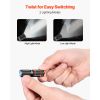 Keychain Flashlight, Rechargeable Mini LED Flashlight, 200 High Lumens Pocket-Sized Flashlight with 2 Lighting Modes