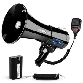 5 Core Megaphone 50W Bluetooth Rechargeable Portable Bullhorn 1100 Yards w Siren (Color: Glossy)
