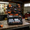 330pcs Hand Tool Set, Professional Grade, Organized Storage Case, Black-Red or Black-Yellow for Garage, Workshop& Emergency