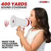 5Core Megaphone 15W Bull Horn Kids PA Speaker w 400 Yards Range Siren Lightweight Loud Mini Megafono